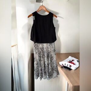 dress size 6 Ivy + Blu Dress Size 6 Black Top Animal Print Skirt